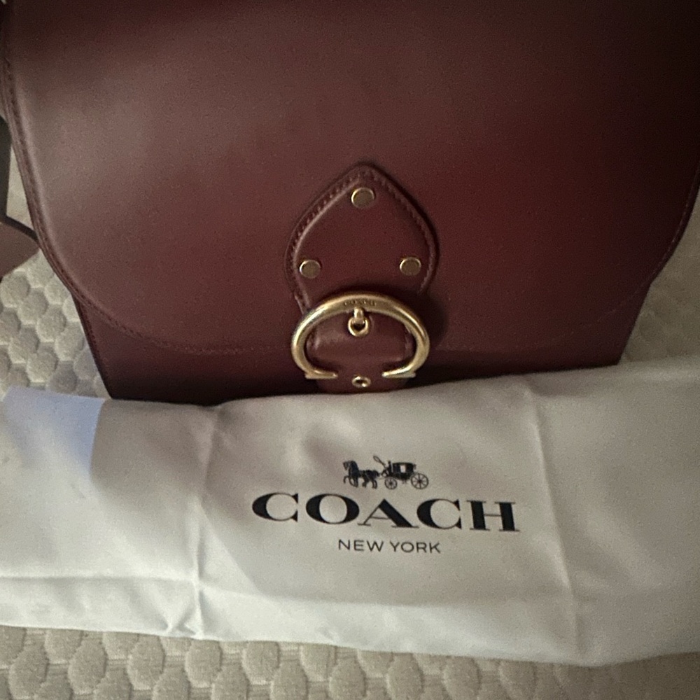 Coach Brown Crossbody Bag with Structured Design